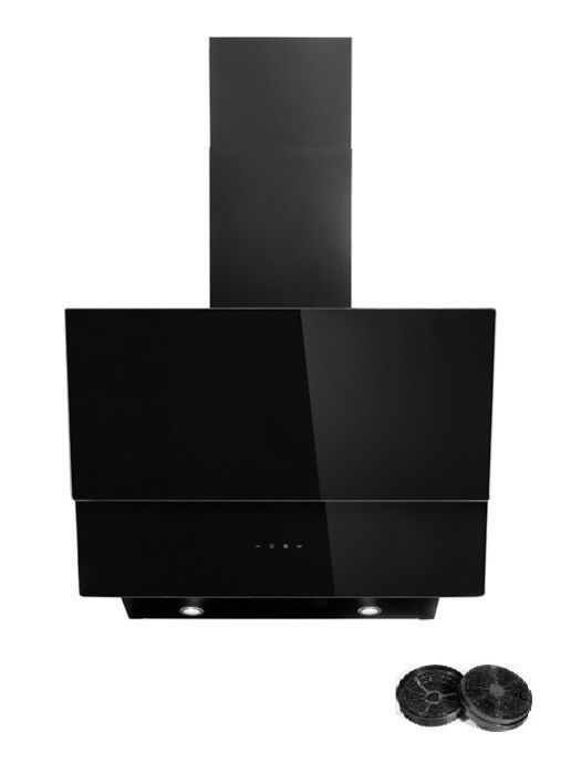 FIREGAS Hotte Aspirante Inclinée 60cm - Classe A+++ 684m³/h - Commande Tactile Et Gestuelle - Noir