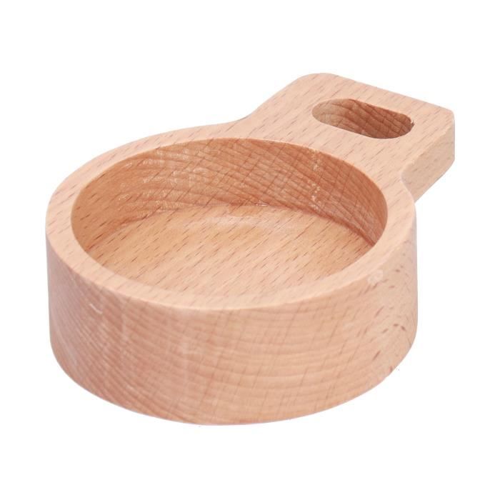 CWU Plat Snack Plat à collation en hêtre avec poignée Récipient pour ...