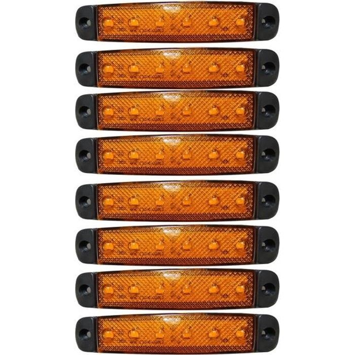 10 x 6 LED SMD ovale Orange 24 V côté Outline Feux de gabarit Châssis de remorque Camion caravane