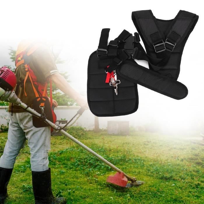 Harnais à double épaule Sangle protection Panneau Tondeuse jardin Débroussailleuse Ceinture rembourrée