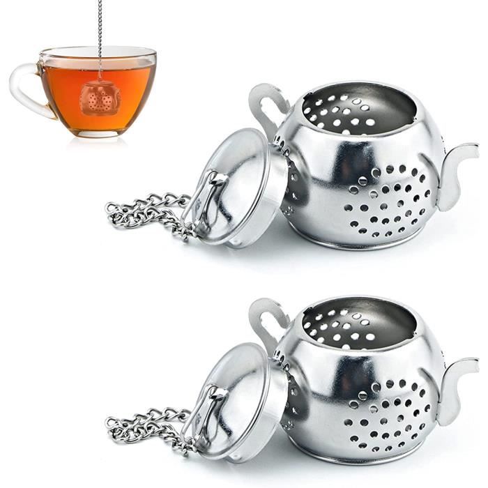 peiyee Diffuseur de thé en acier Inoxydable Boule a the Infuseur Infuseur  thé Silicone Passoire à