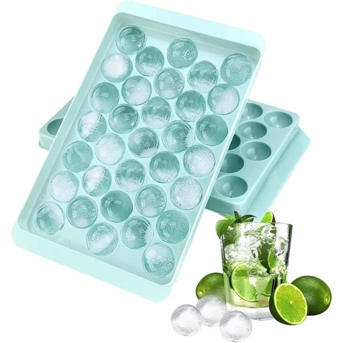 Lot De 4 Grands Moules à Glaçons Ronds Réutilisables En