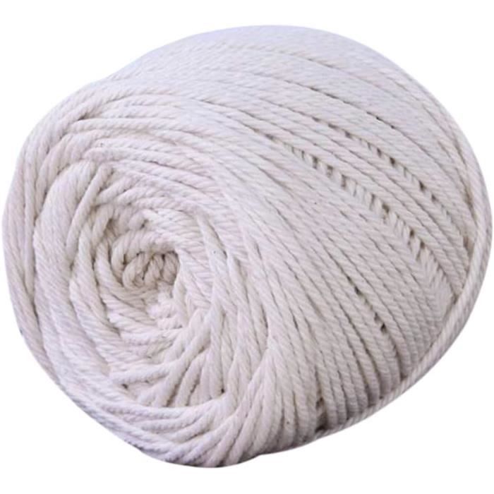 Corde De Coton Naturel 100m : Ficelle écru Pour Emballage, Bricolage, Cuisine - 1.2mm