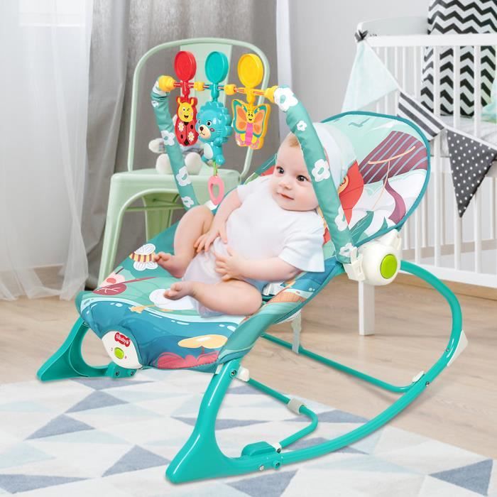 YYiXing Transat Fauteuil à bascule électrique pour bébé Conception de rembourrage antidérapant