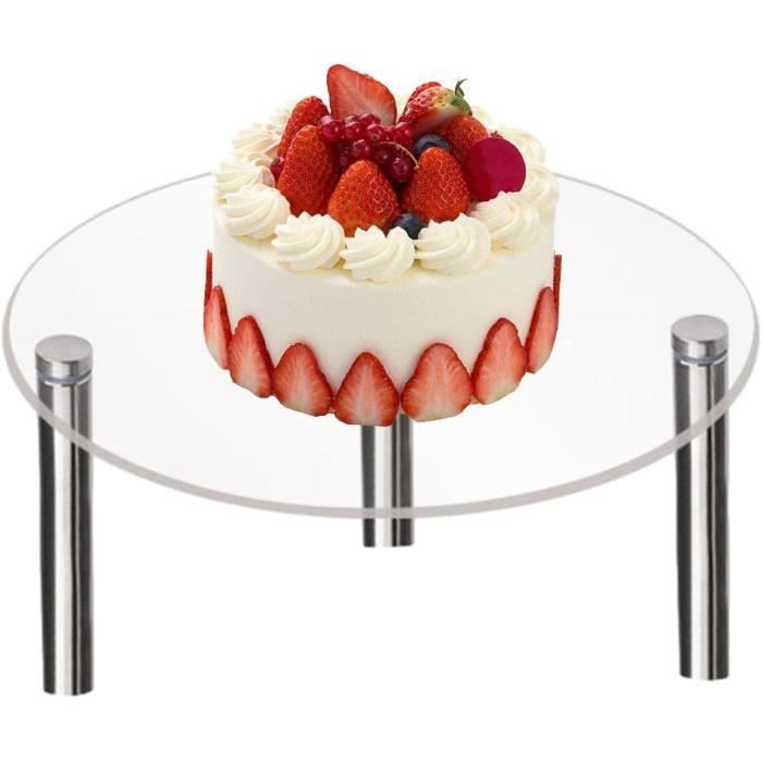 Présentoirs à Gâteau 3 Pièces Rond en Métal Présentoirs à Gâteaux 3