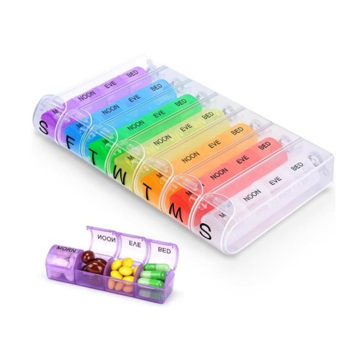 Pilulier Semainier 7 Compartiments En Forme D'étoile - Transparent, Neuf, Idéal Pour Médicaments
