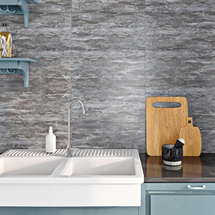 Dalle Pvc Adhesive Murale Cuisine 12 Dalles Credence Adhesive Pour