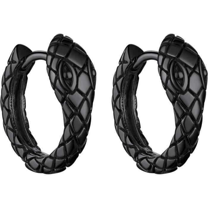 Boucles D'oreilles Créoles En Argent Sterling 925 - Modèle Hip Hop Pour Hommes Et Femmes - Diamètre 10 Mm