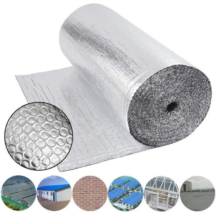 DOMICILE Kit isolation thermique l'isolation du toit de garage de bulle 1.0m x 10m- 10㎡