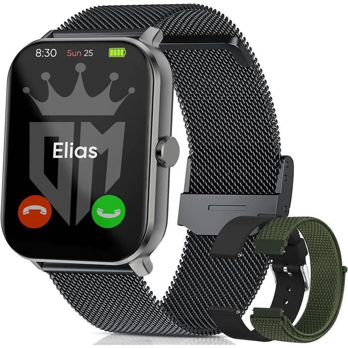 Montre Connectée Homme Répondre Appel - Montre Connectée Réception SMS  Suivi Rythme Cardiaque 27 Modes de Sport Bluetooth Noir A257 - Cdiscount  Téléphonie