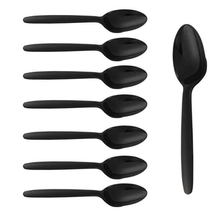 Cuillères en plastique - 100 pièces - Durables - Réutilisables - Idéales pour gâteaux et bonbons