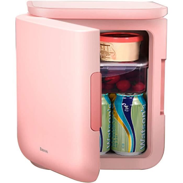 Mini-réfrigérateur de 6 litres avec Fonctions Froides et Chaudes et Fonctionnement Silencieux pour Chambre à Coucher etc. Bureau dordinateur Bar dhôtel 