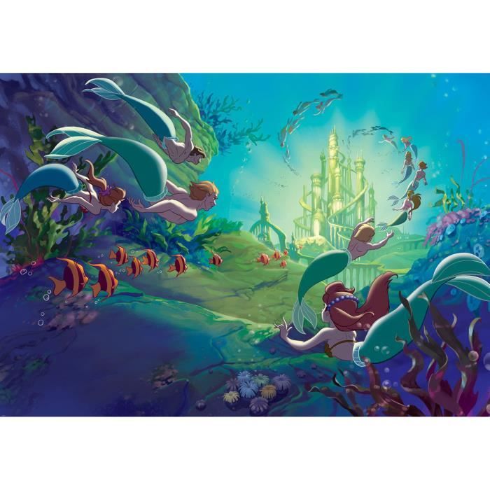 Papier Peint Ariel 312 x 219 cm Fresque Le Château de la Petite Sirène Cdiscount Bricolage