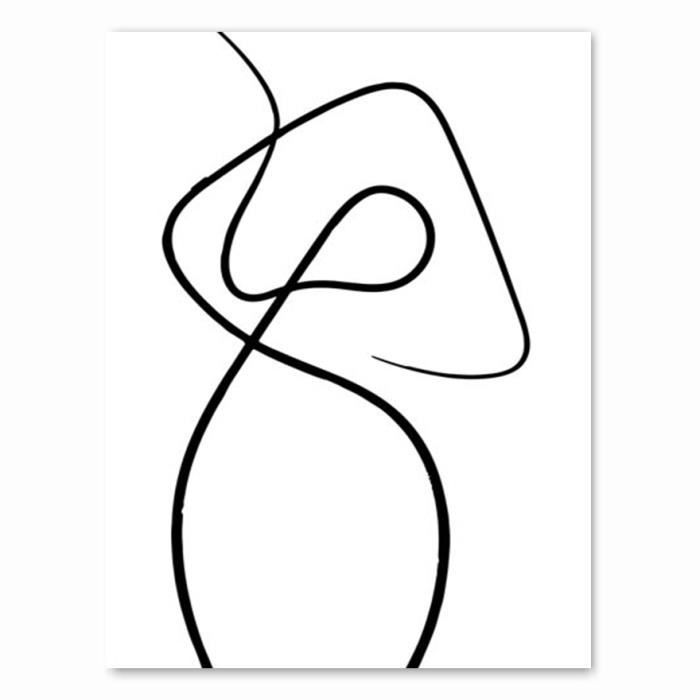 Tableau Scandinave Minimaliste Blanc - Impression Sur Toile - Prêt à Accrocher