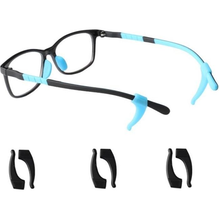 8 Paires Anti Glisse Lunettes en Silicone Crochet Oreille Lunette  Antidérapants Retenue de Lunettes en Silicone Embouts de Lunettes pour  Sport l'Extérieur Adultes Enfants(Marron/Noir)