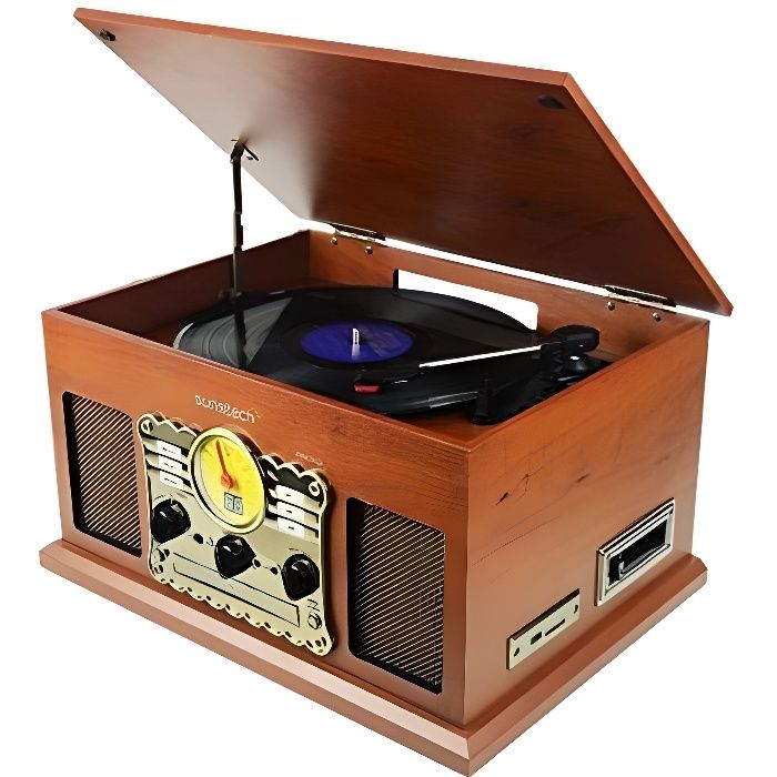 Tourne-disques Sunstech PXRC5CD WD Bois - -
