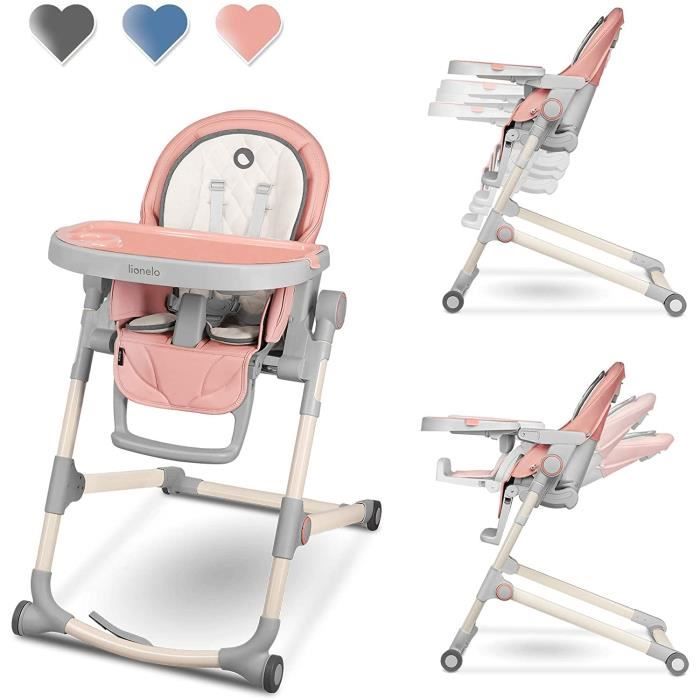 Lionelo Cora Chaise Haute Bebe Chaise Bebe Table Pliage Facile A Une Taille Compacte Double Plateau Reglable Cei79 Cdiscount Puericulture Eveil Bebe