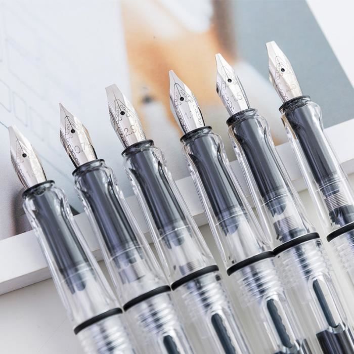 MU-06 GC QUILL Ensemble de calligraphie avec stylo plume et ouvre-lettre en métal avec 6 pointes 1 flacon d/'encre et 1 porte-stylo