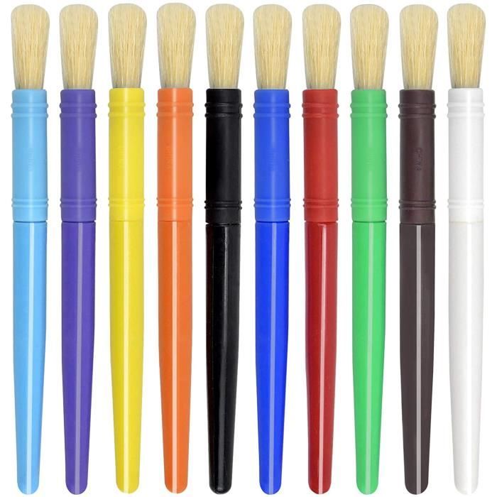 Kit De 51 Pinceaux En éponge Pour Enfants - Formes Variées + Tablier Imperméable - Peinture Créative Et Motricité - 3