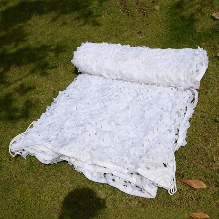 Filet De Camouflage Blanc 210D – 2x3m – Idéal Ombrage Léger, Décoration Militaire, Camping & Fêtes