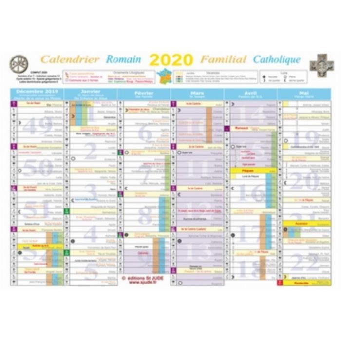 Calendrier Catholique 2023 Calendrier Familial Catholique. Edition 2020 - Cdiscount Beaux-Arts Et  Loisirs Créatifs
