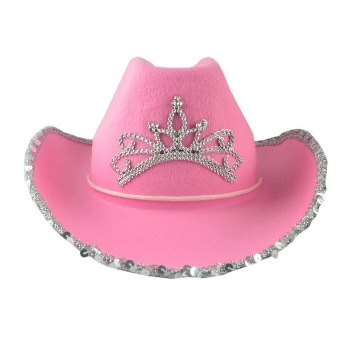 Chapeau Cowboy Enfant Fedora En Feutre - Unisexe 4-10 Ans - Protection UPF50+ - Style Western