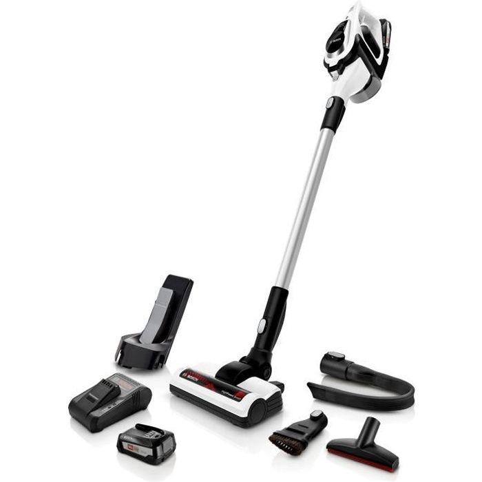 BOSCH BBS812PCK Aspirateur balai multifonction Capacité du bac 0.4 L 2 pack de Batterie