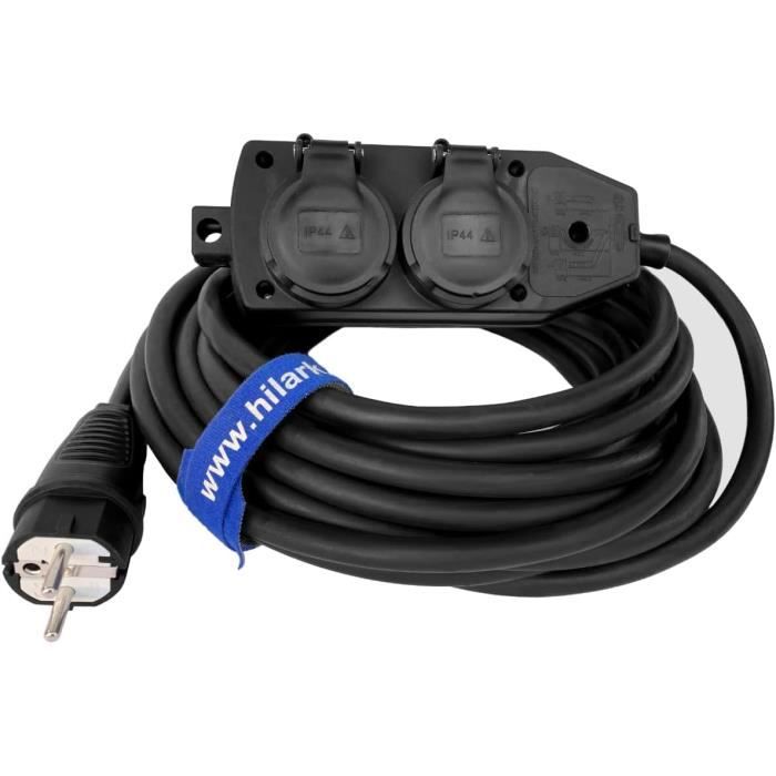 Hilark Cable Electrique H05Vv-F 3X2,5 15M Rallonge Électrique Avec Bloc ...