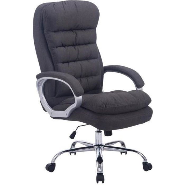 CLP Fauteuil de bureau XXL Vancouver Tissu - Couleur:gris foncé CLP Fauteuil de bureau XXL Vancouver Tissu - Couleur:gris foncé
