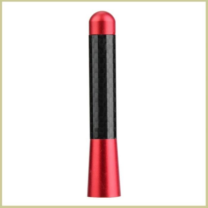 Antenne Voiture Décorative Keenso 3.5cm - Fibre Carbone Et Aluminium | Universelle Pour VW, Audi, Toyota | Vis Courte Style Tuning