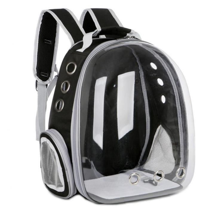 Meilleurs prix pour Double épaule Portable Porte-animal Sac à dos pour animaux de compagnie pour chiens de chats Voyage extérieur noir