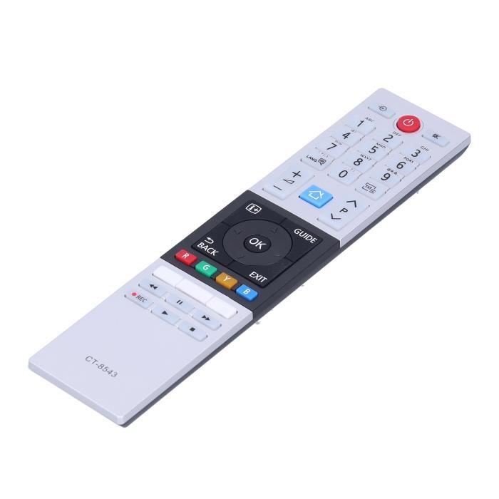ZJCHAO Télécommande CT ‑ 8543 Télécommande TV CT ‑ 8543 pour accessoires de remplacement pour téléviseur HDTV LED Toshiba AB077