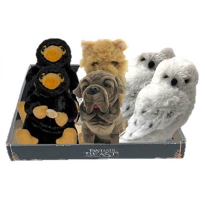 Peluches - harry potter - assortiment 6 peluches animaux - 18 cm