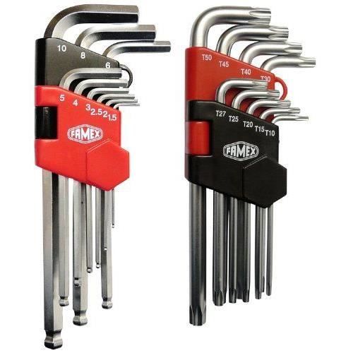 Famex 10790 Jeu De Cles Torx Et 6 Pans Coudees 18 Pieces Import Allemagne Achat Vente Cle Torx Famex 10790 Jeu De Cles Tor Cdiscount