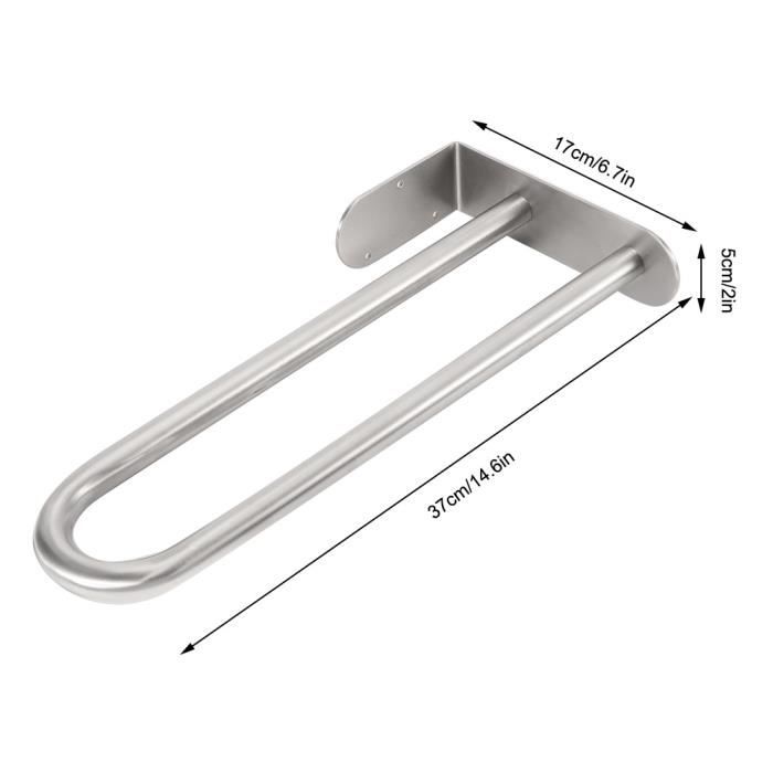 2 PCS Porte-Serviettes Mural en Acier Inoxydable 23*6.5cm Porte