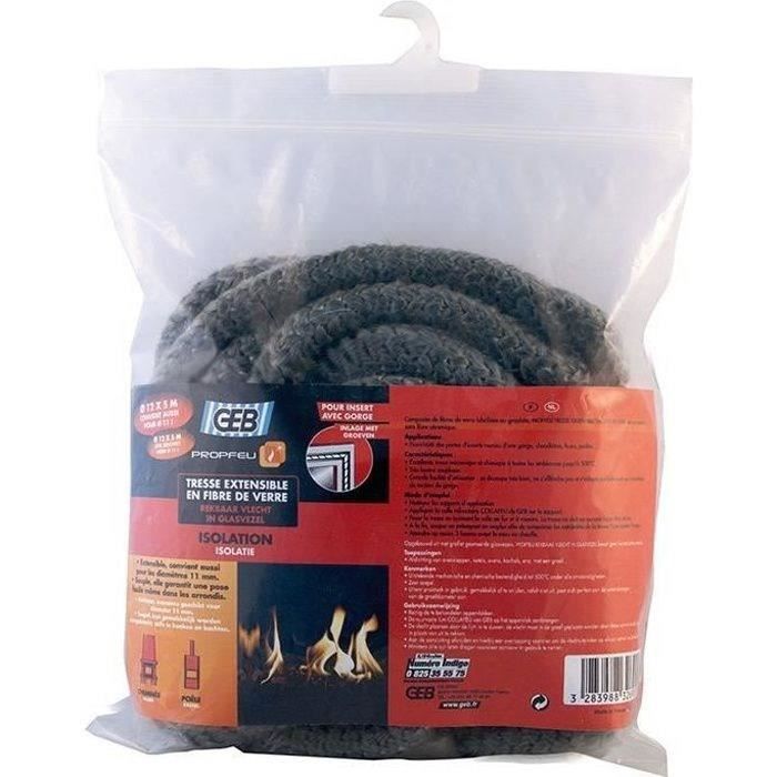 Tresse fibre verre - Propfeu - extensible - D: 12 mm - 5 m