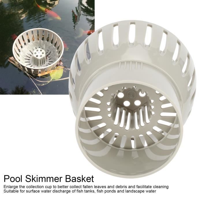 Écumeur De Piscine,Flottant Avec Panier Amovible,Skimmer De