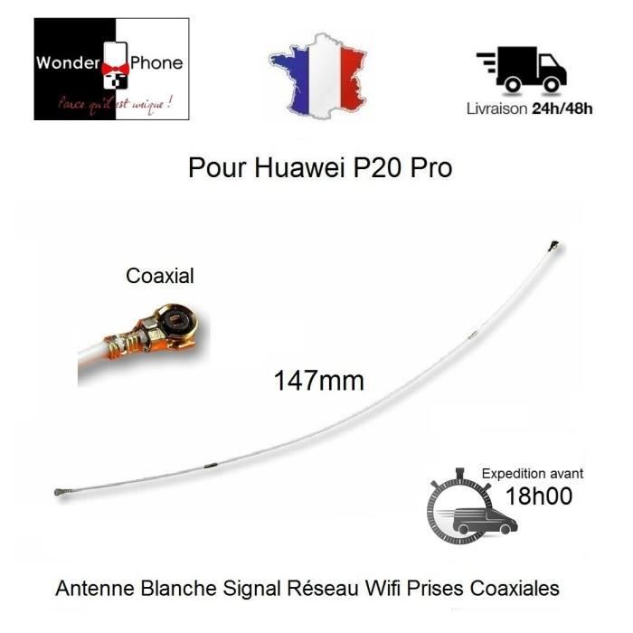 Antenne WiFi Blanche Câble Coaxial Pour Huawei Mate 10 Lite – Neuf Sous Blister, Remplacement