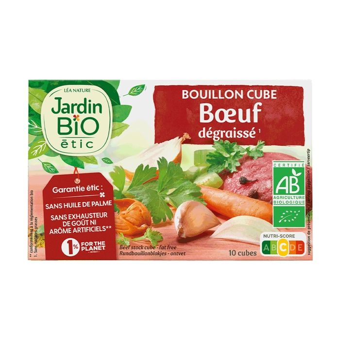 JARDIN BIO Bouillon cube bœuf bio 10 x 10g Cdiscount Au quotidien