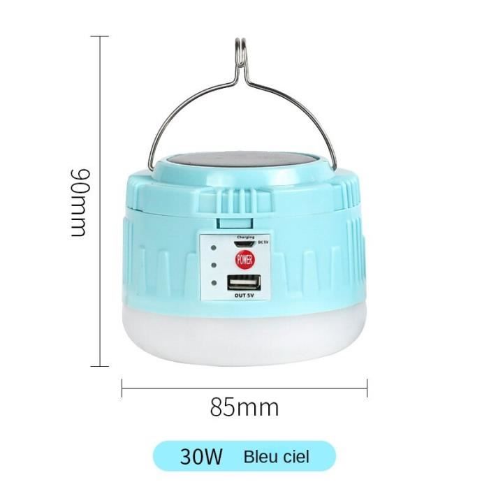 Lampe LED solaire portative sans fil blanc chaud dimmable Beige IP54