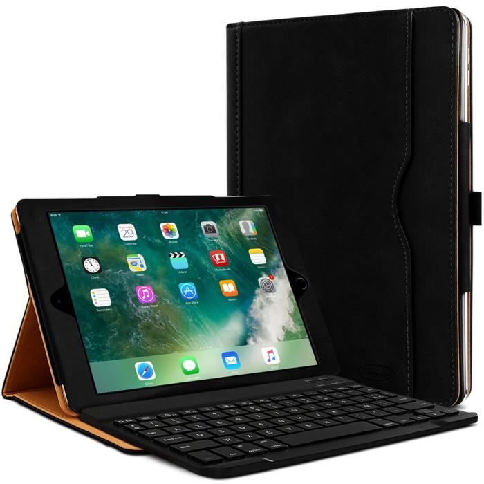 Étui de Protection et mode Support Couleur Noir avec Clavier Azerty  Bluetooth pour Tablette Apple iPad Air 1 - Air 2 (9.7 Pouces) - Cdiscount  Informatique