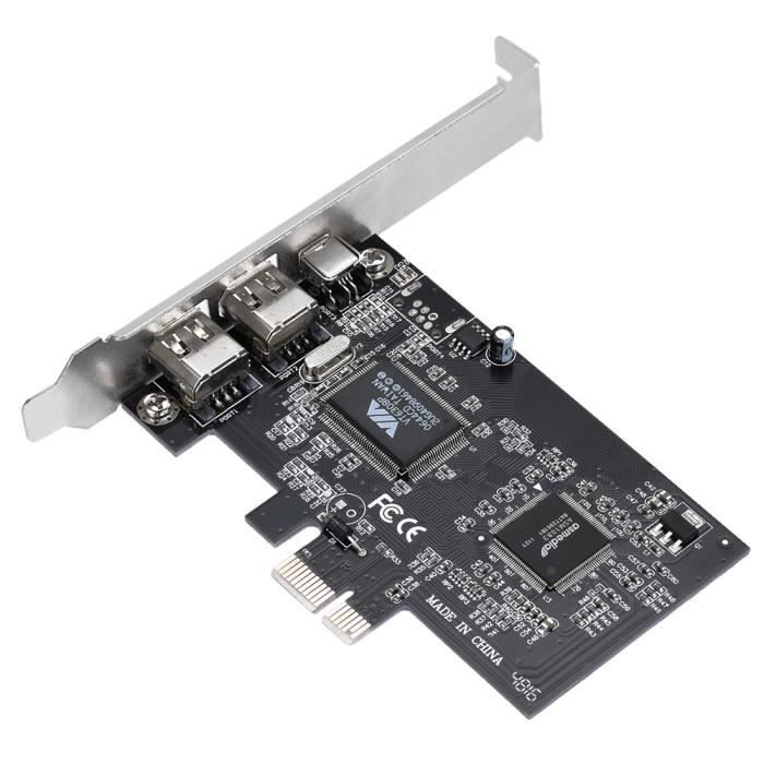 Carte Contrôleur FireWire Carte Contrôleur PCIE FireWire 1394a/1394b - Compatible Appareils FireWire 800 Et Disques Durs PCIe Firewire 1394b