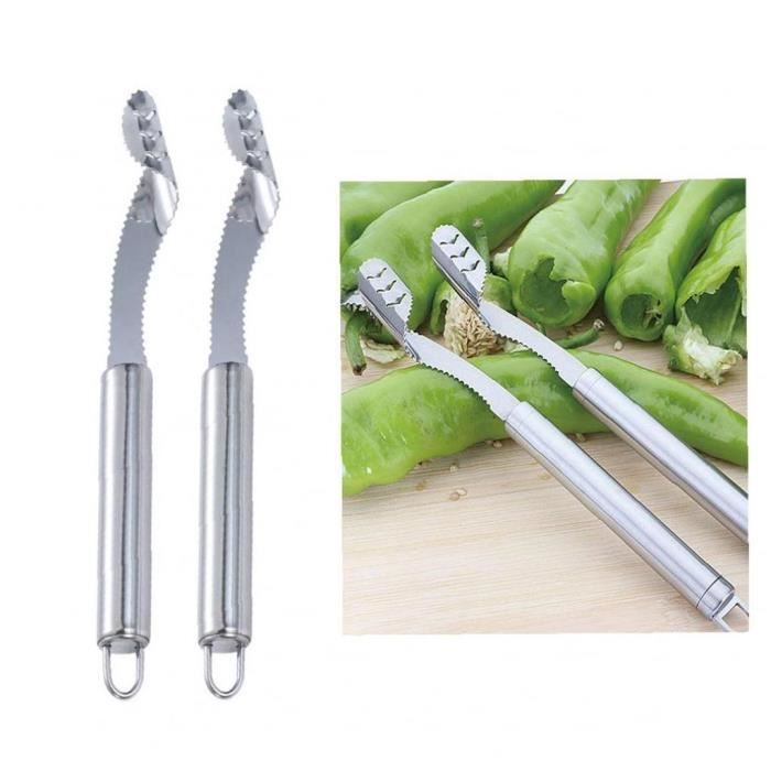 Stainless Steel Chili Core Remover Jalapeno Corer Tool Toile en acier