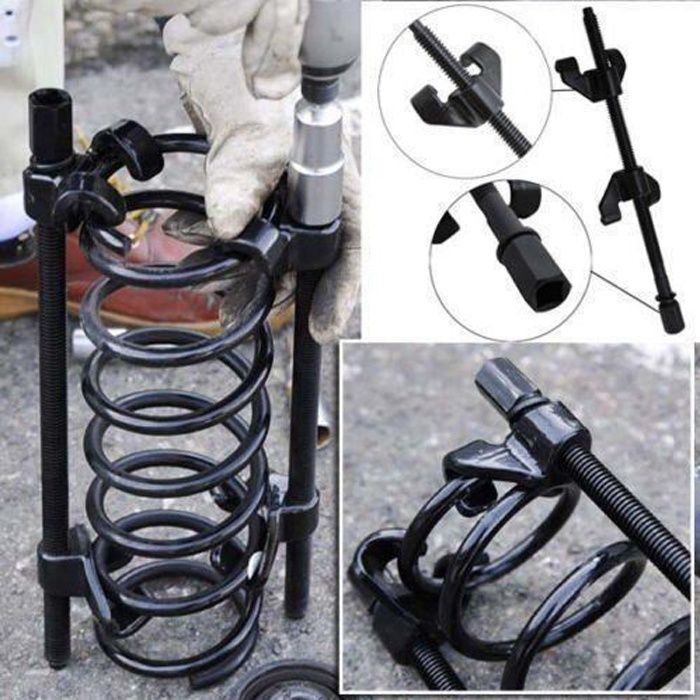Cocoarm Compresseur de ressort kit de compresseur de ressort entretoise kit d'installation amortisseur ensemble d'outils de compresseur de ressort bobine de serrage 