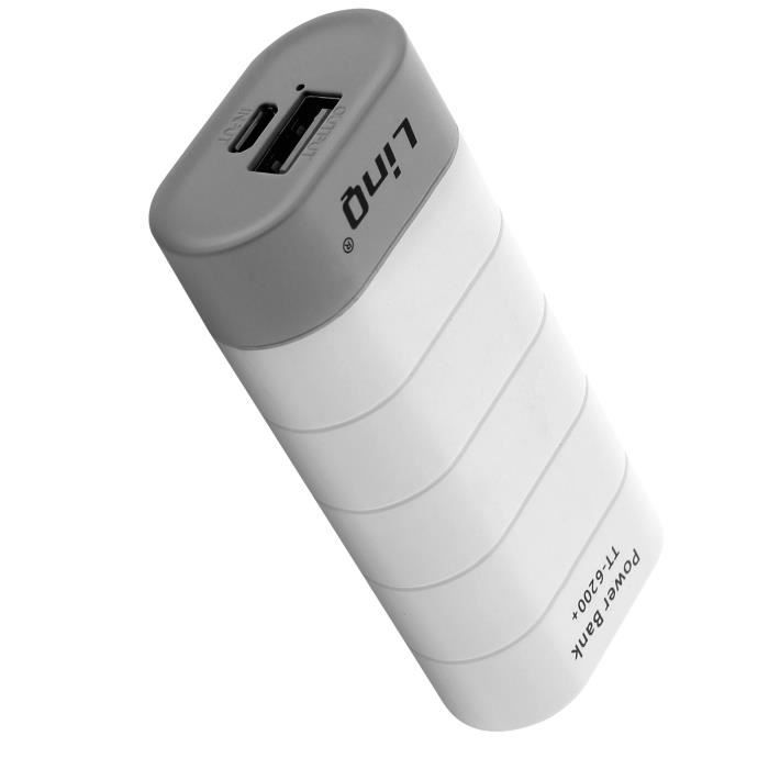Batterie de secours Universel Chargeur Externe USB 1A 6000mAh LinQ Blanc et  gris Gris - Cdiscount Téléphonie