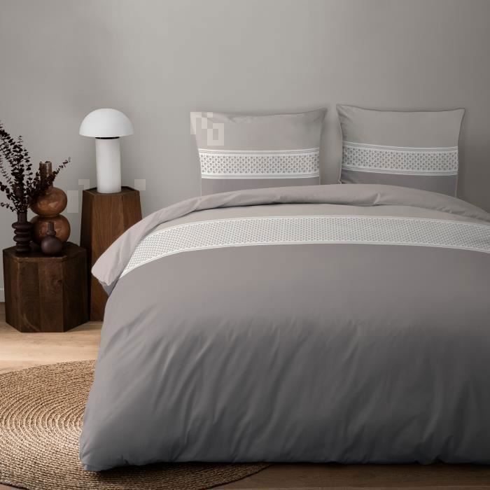 Matt /& Rose Esprit G/éom/étrique Housse de Couette Coton Canard//Gris//Blanc 200 X 140 cm