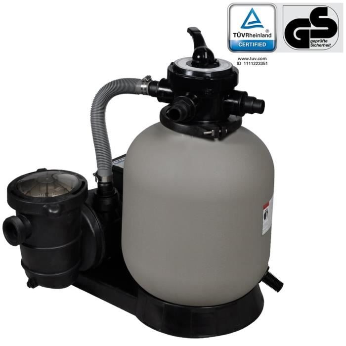 Pompe à filtre à sable - MOTHINESSTO - classique - 600 W - 17 000 l/h - gris