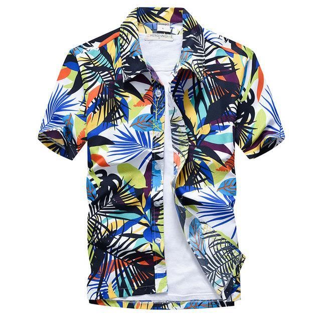 Chemise Hawaïenne Humour Homme – Imprimé 3D Funky, Manches Courtes – Pour Plage, Déguisement, Soirée à Thème