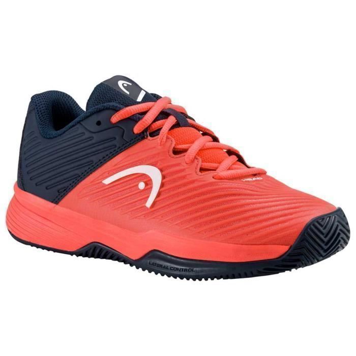 Chaussure de tennis HEAD Revolt Pro 4.0 Clay Junior Unisex - Bleuberry-Coral - Taille 31.5 - Terrain Stabilisé