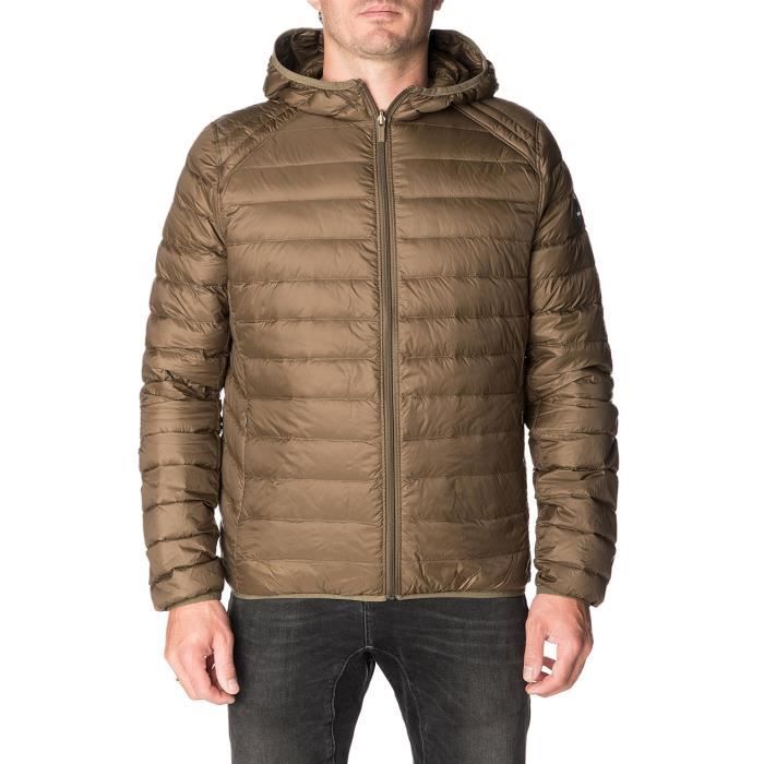 Doudoune Homme Avec Capuche Slide Vert Achat Vente Doudoune Cdiscount